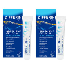 Differin acne gel tube front view ready to target clogged pores.
