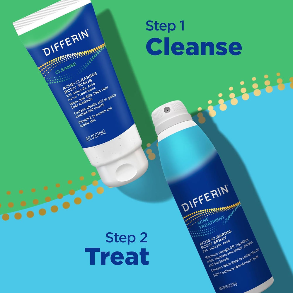 Differin Body Scrub texture close-up hints bead buffing away impurities.