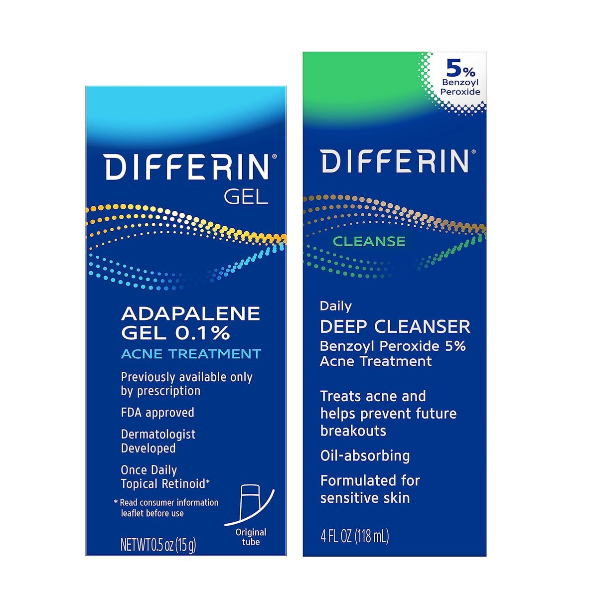 Differin gel 0.1% adapalene tube close-up for targeted acne support
