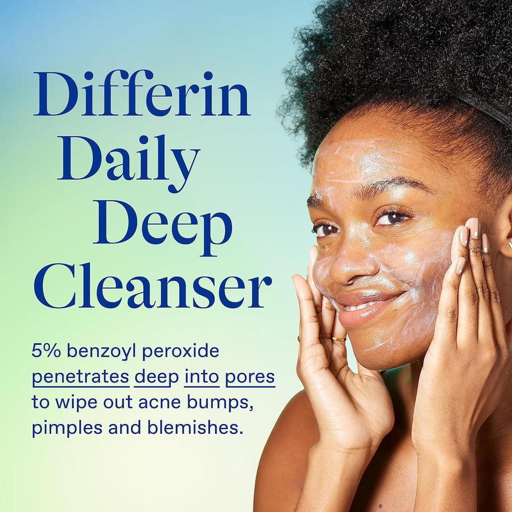 Differin gel tube close-up showing smooth texture for daily application