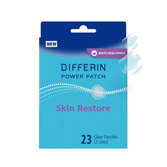 Differin Power Patch applied to a pimple for targeted spot treatment.