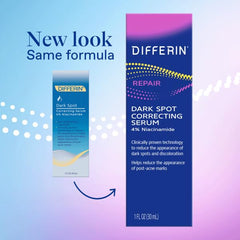 Differin serum applied under makeup for a smooth, invisible finish.