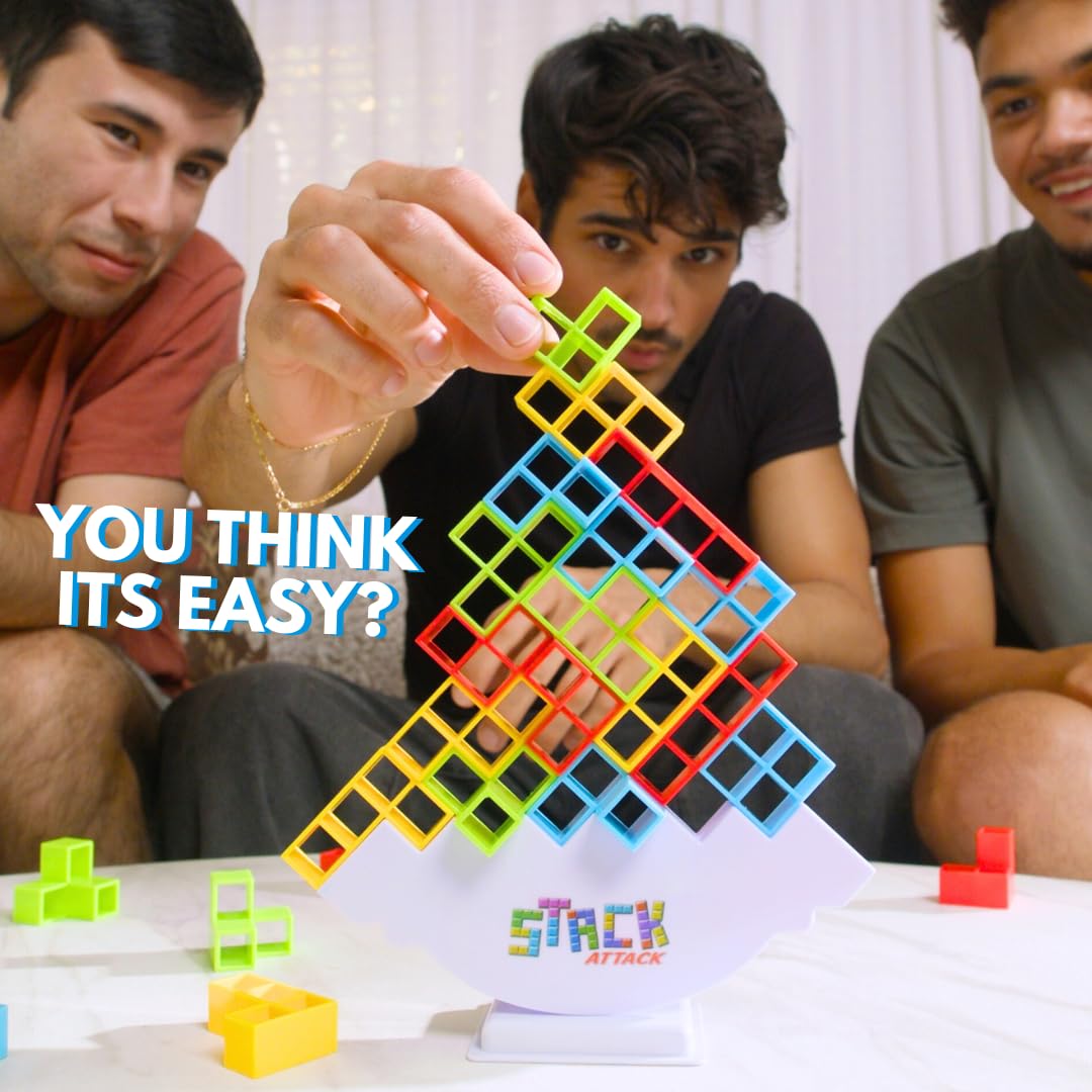 DiFFY Stack Attack colorful blocks invite tactile stacking and strategy during play