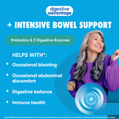 Digestive Advantage bowel support capsules shown ready to aid comfortable digestion