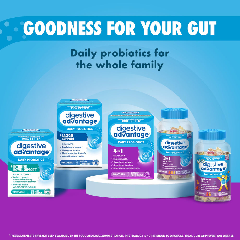 Digestive Advantage gluten-free non-gmo label emphasizes clean, dairy-free nourishment