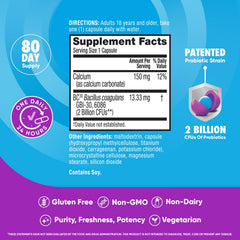 Bottle label emphasizes immune support and gut health benefits