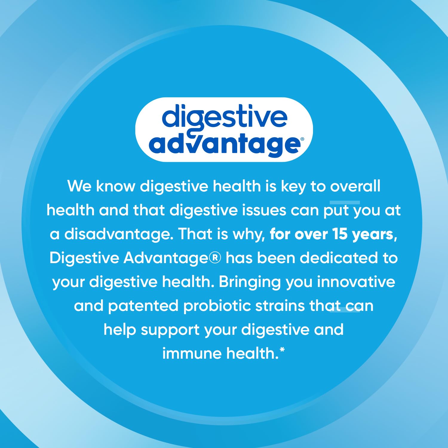Digestive Advantage Probiotic Gummies bottle cap closeup with storage guidance