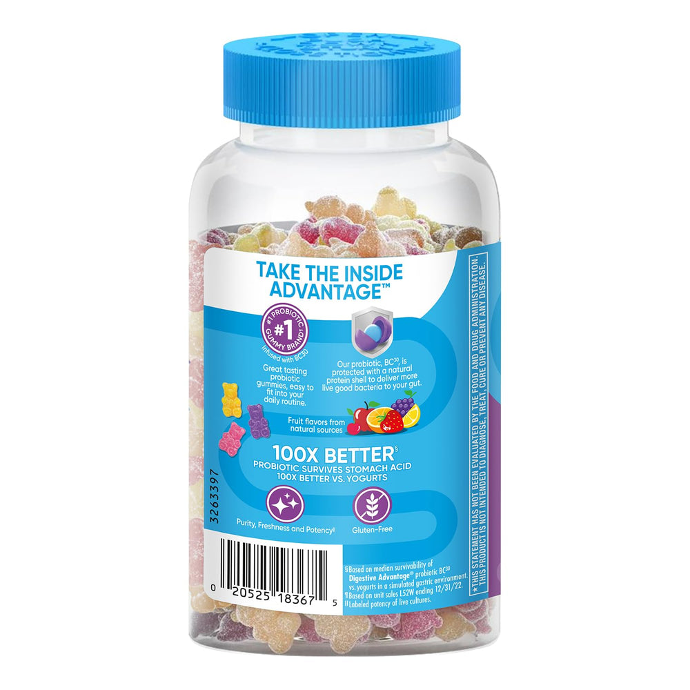 Digestive Advantage Probiotic Gummies daily-use scene with adults incorporating into routine