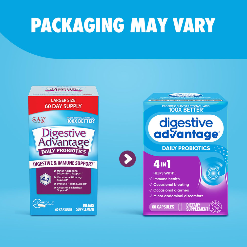 Digestive Advantage vegetarian capsule designed for plant-based probiotic support.