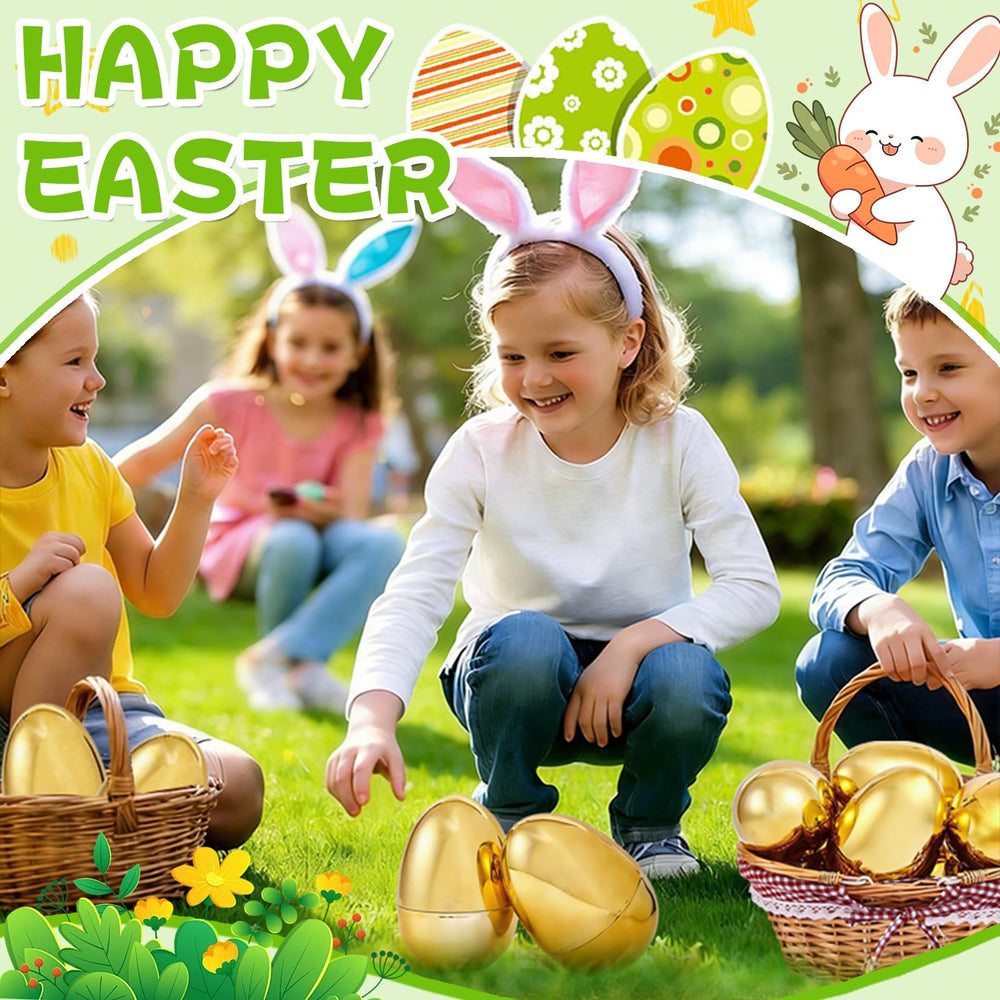 Digwry easter party decor gold eggs brighten events and gifts.