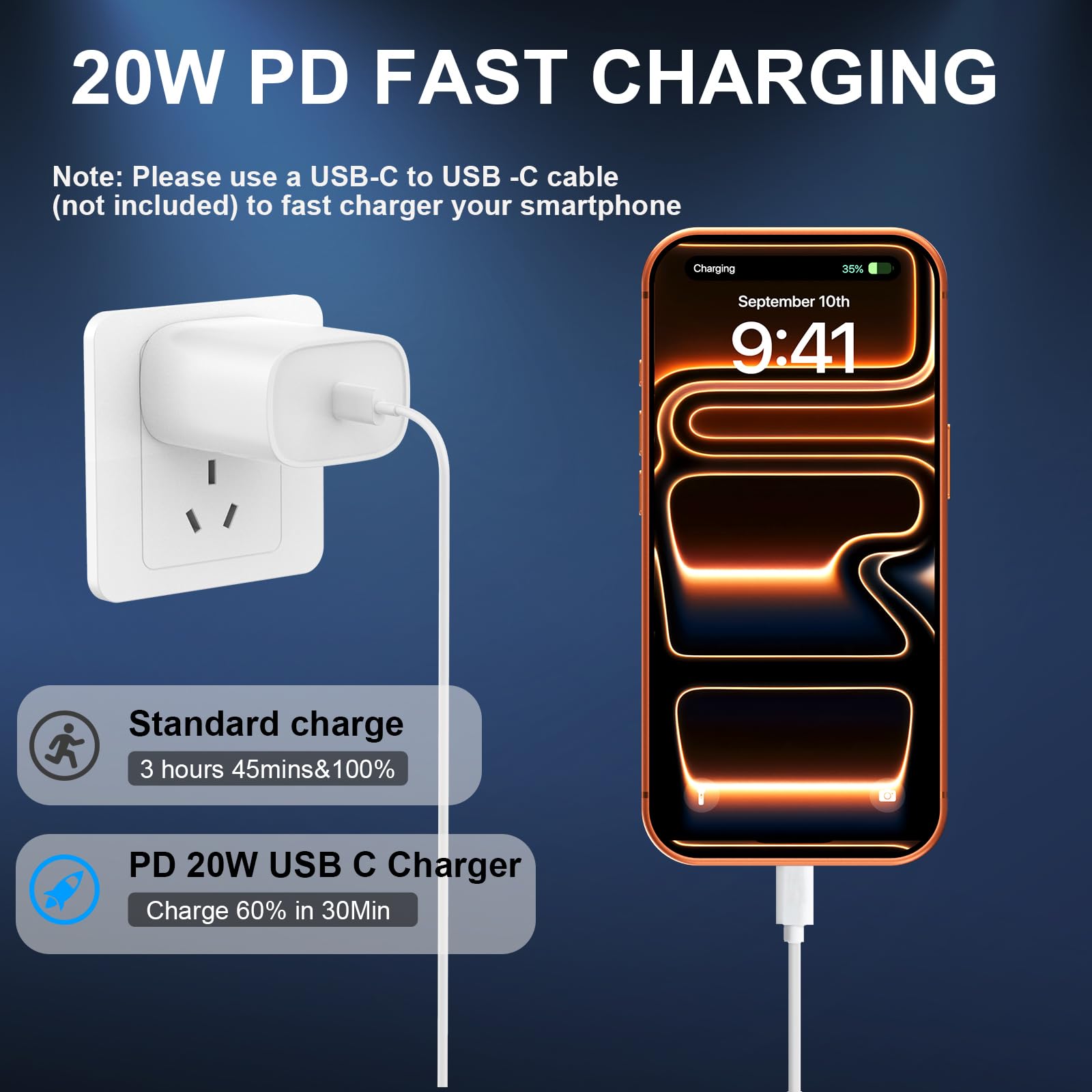 DiHines 2-pack charger set offers convenient backup charging at home or travel.