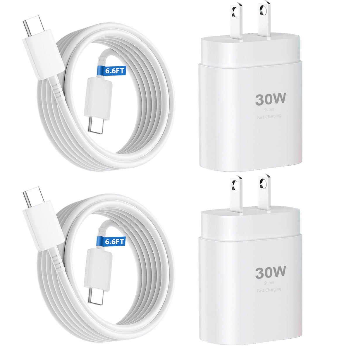 DiHines 30W USB-C charger block with blue finish for rapid phone charging