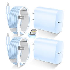 DiHines blue 20W USB-C charger block for fast charging.