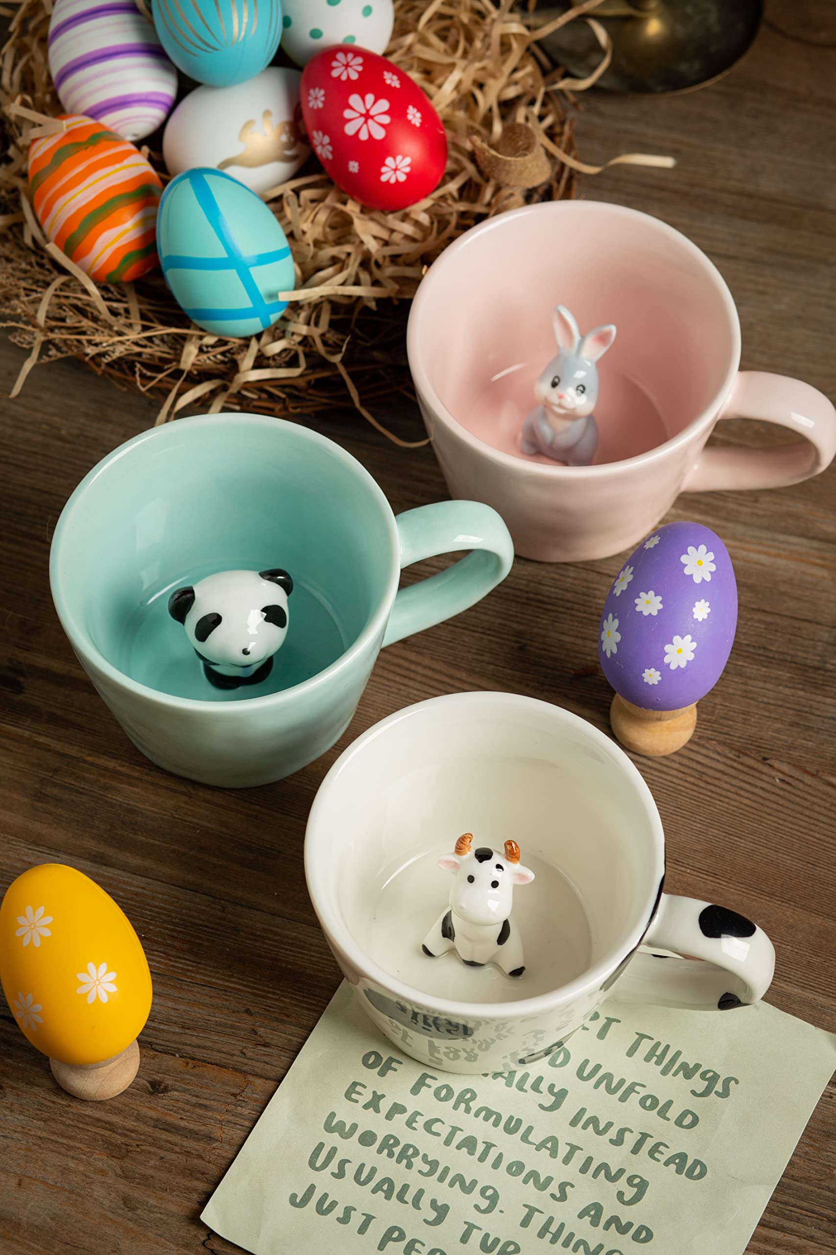 DIHOclub 3D bunny peeks from the bottom during your drink