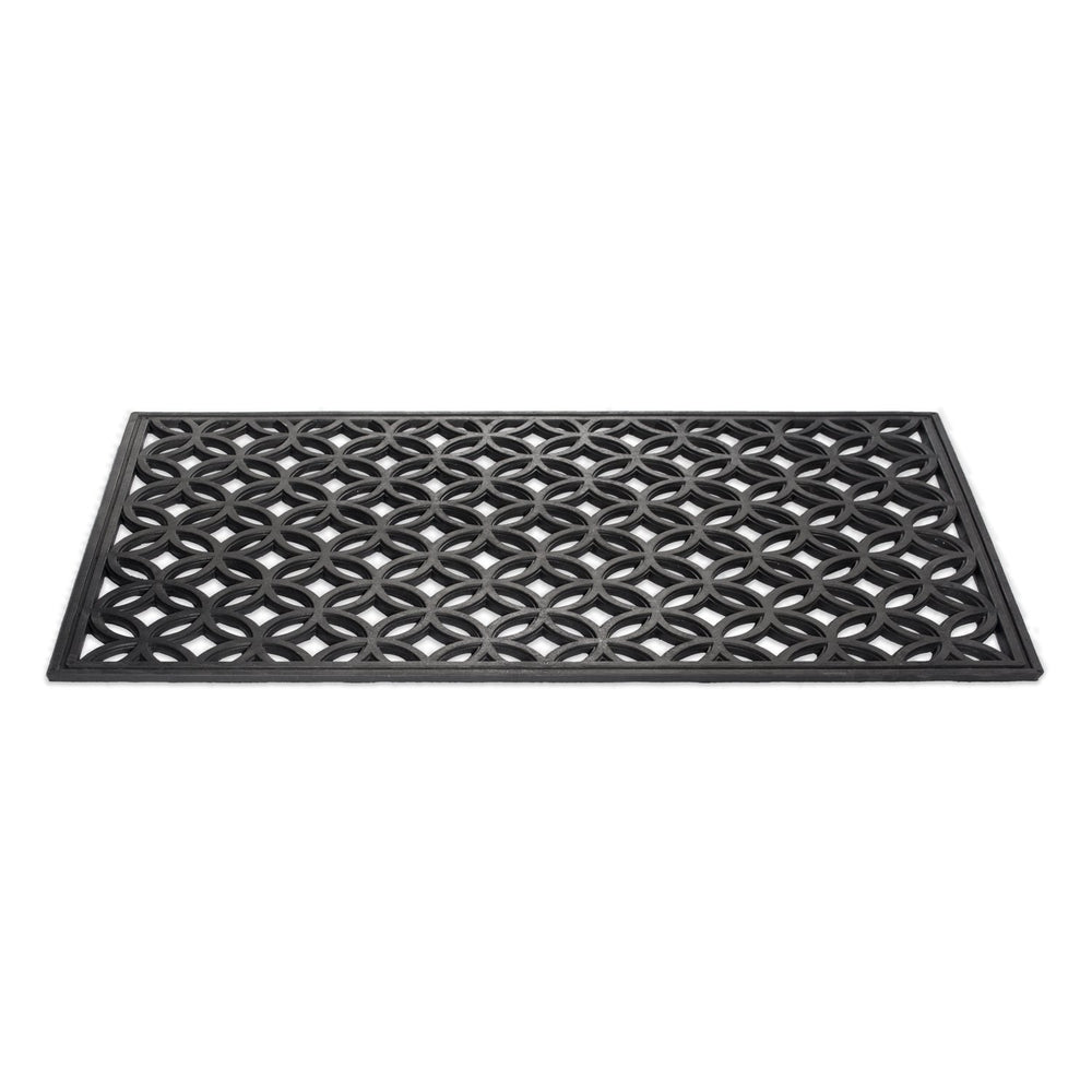 DII lattice pattern adds decorative touch while protecting floors.