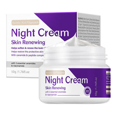 DIKAYI Skin Renewing Night Cream bottle promotes overnight hydration.