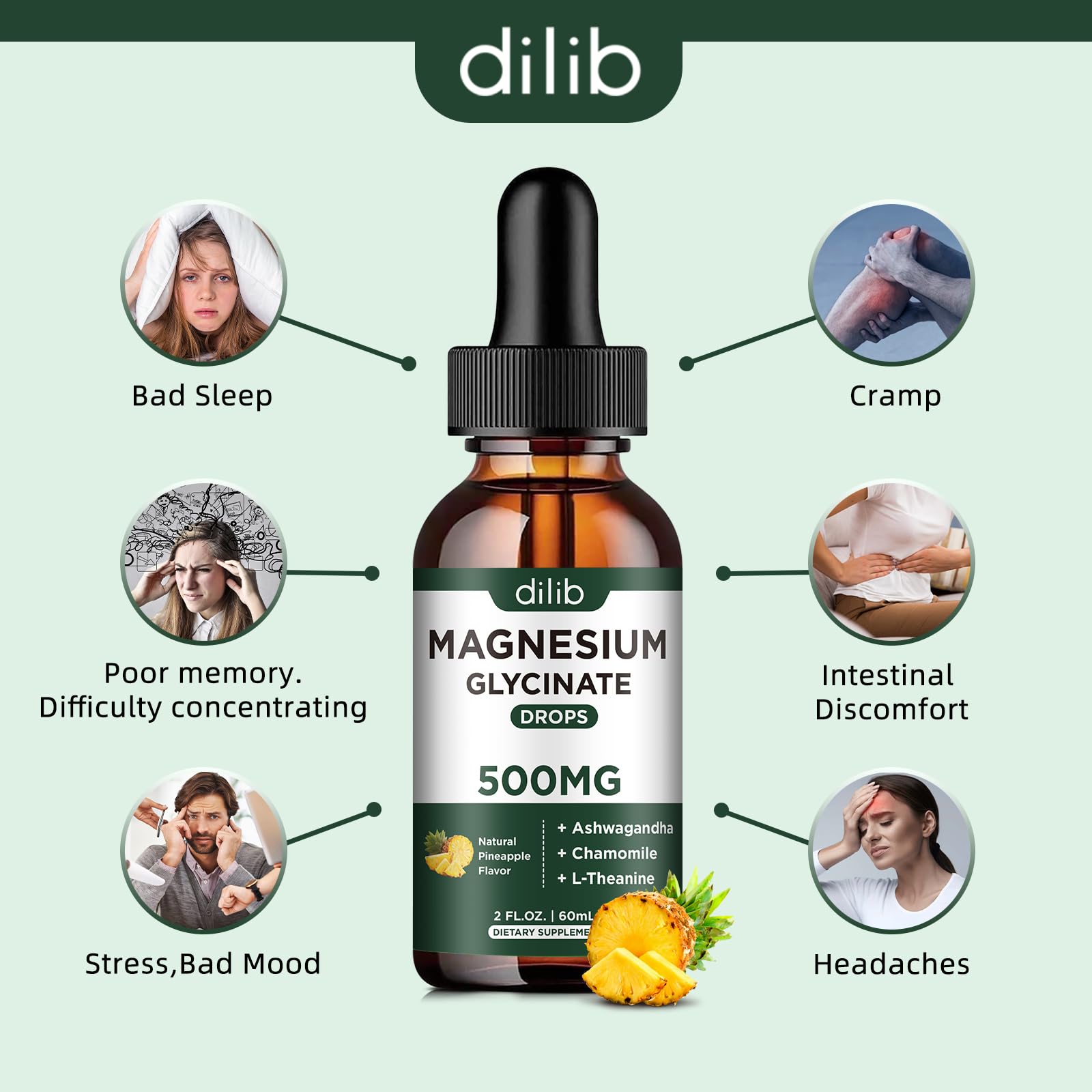 dilib tangy pineapple flavor liquid drops in use