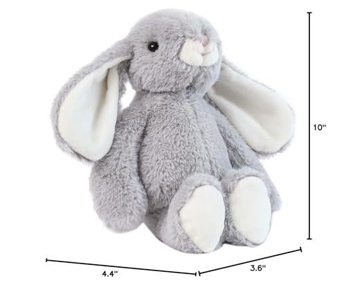 DILLY DUDU gray bunny plush bottom beans help it sit steadily.