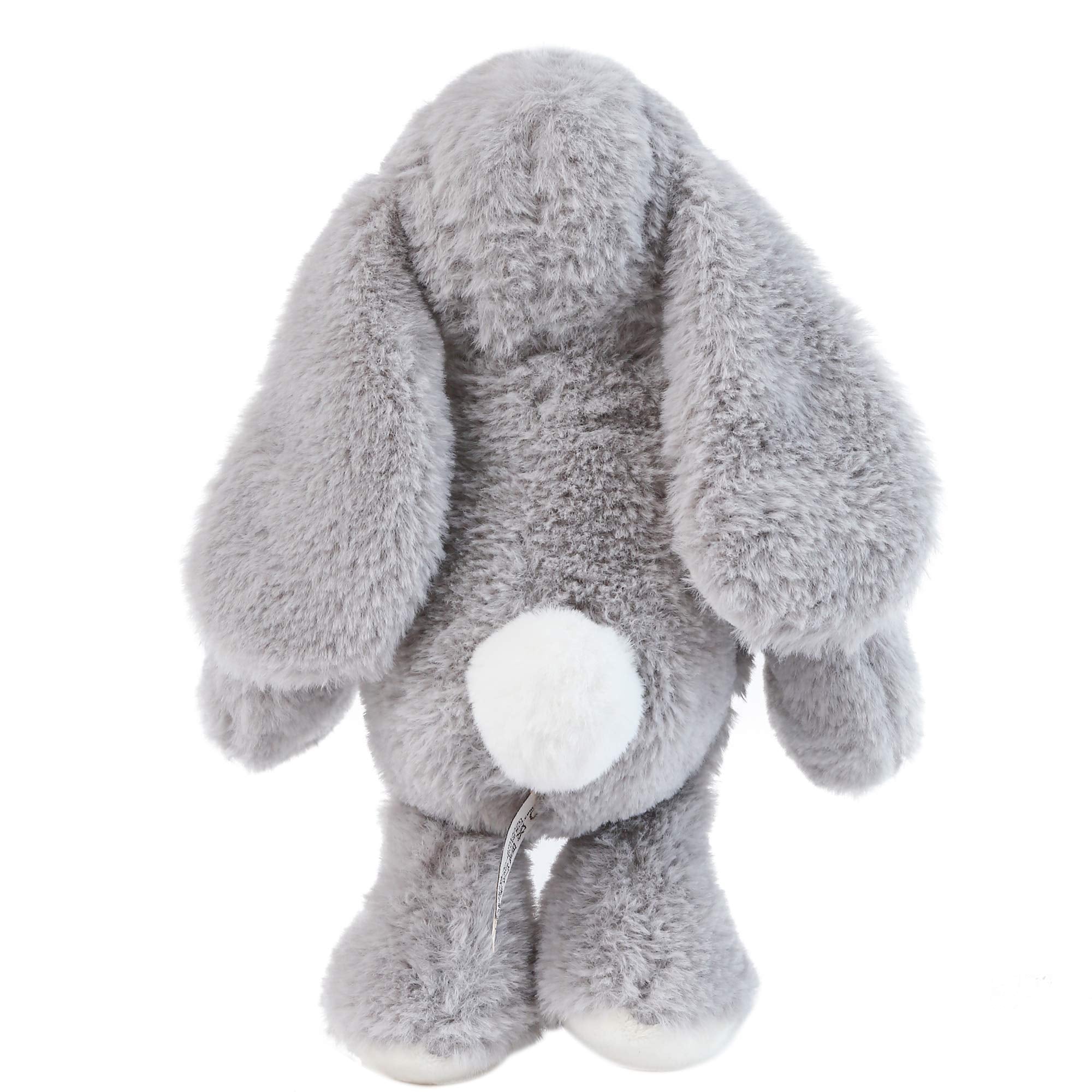 DILLY DUDU gray bunny plush full body, ideal for hugs and imaginative play.