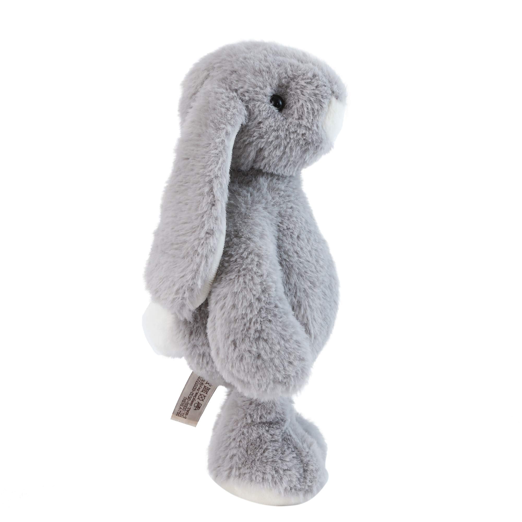 DILLY DUDU gray bunny plush fur texture, soft to the touch for cozy snuggles.