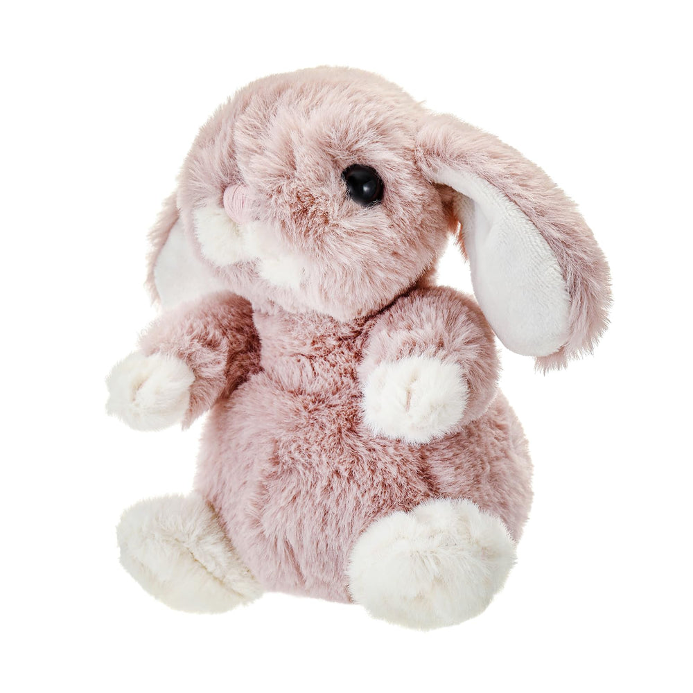 DILLY DUDU Pink Bunny Plush face detail enhances realism and charm.