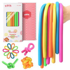 Diltik monkey noodle sensory strings in bright colors promote focus and calm.