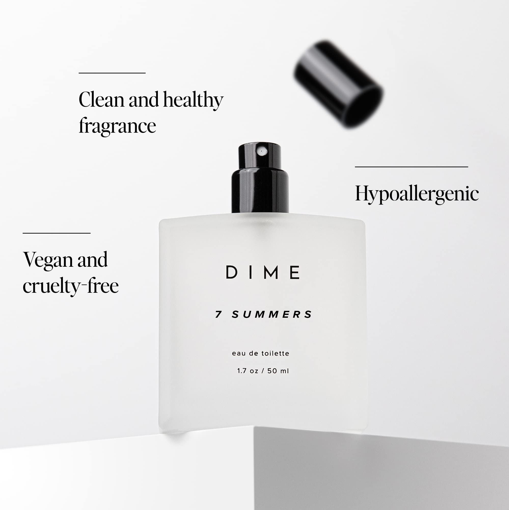 DIME 7 Summers base blonde woods and musk provide lasting warmth.