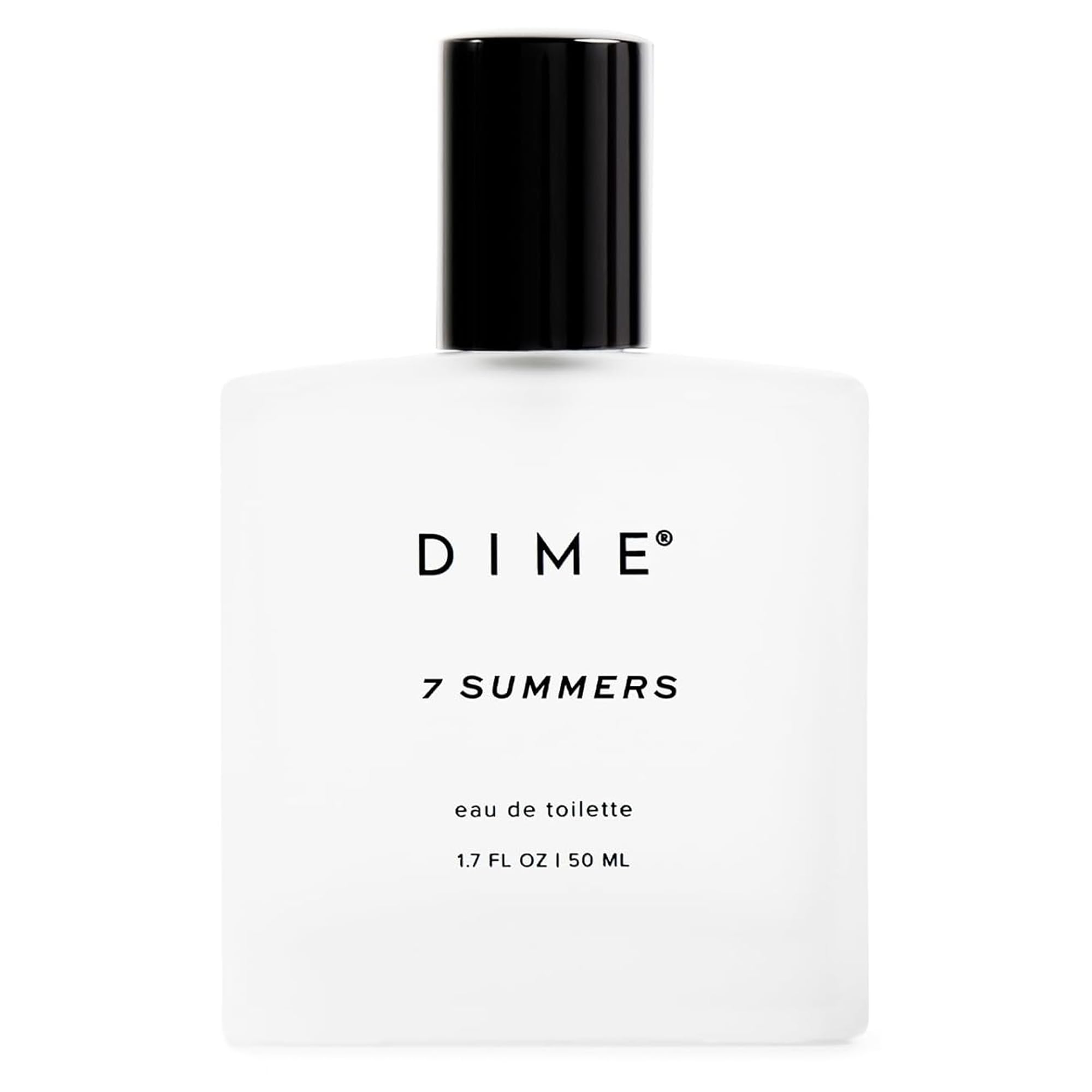 DIME 7 Summers bottle front view, a clean floral fragrance for everyday elegance.