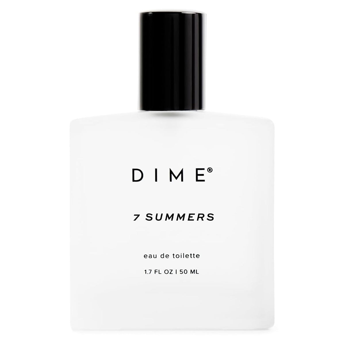 DIME 7 Summers bottle front view, a clean floral fragrance for everyday elegance.