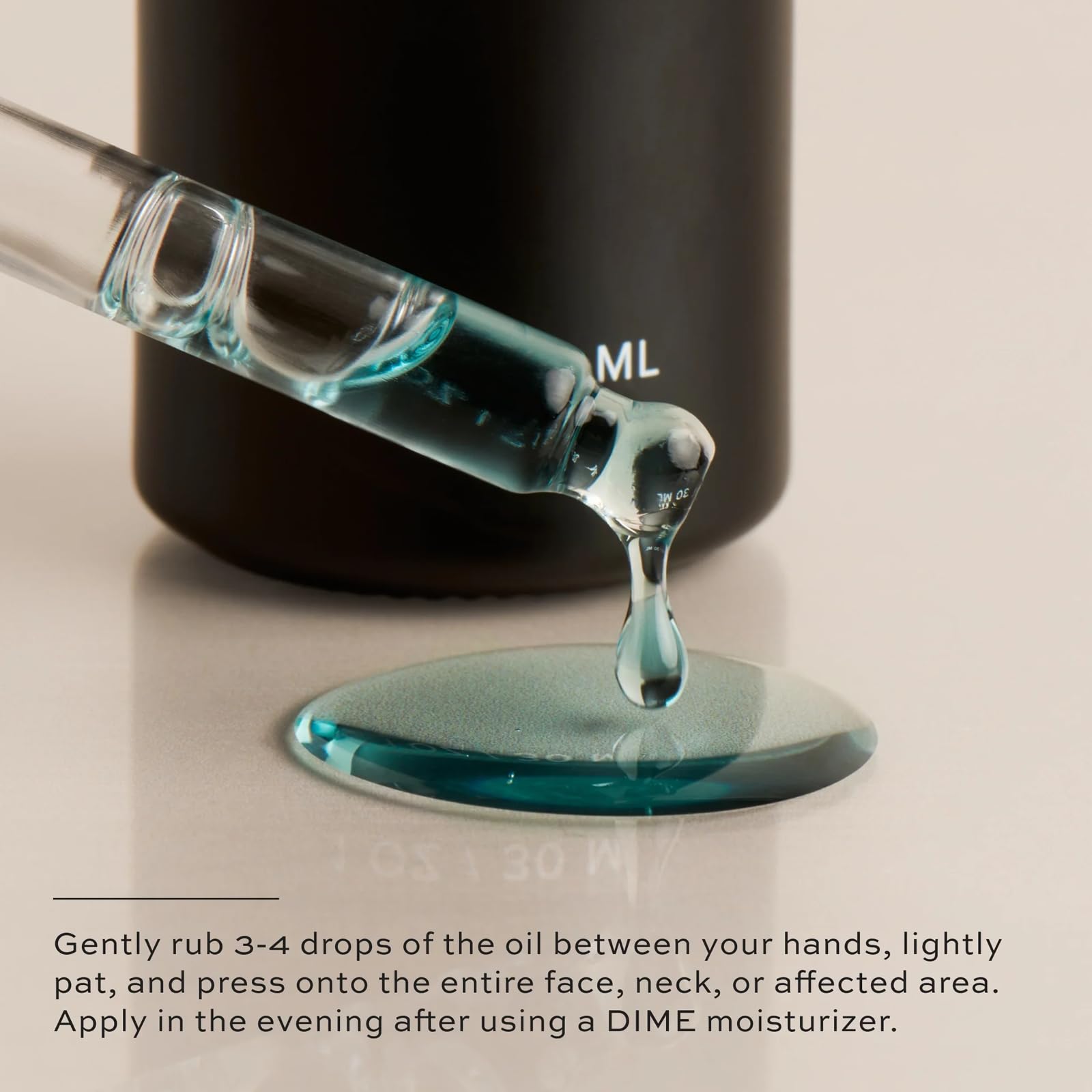 DIME Beauty Blue Rosehip oil ingredient highlights nutrient-rich care for healthy-looking skin.