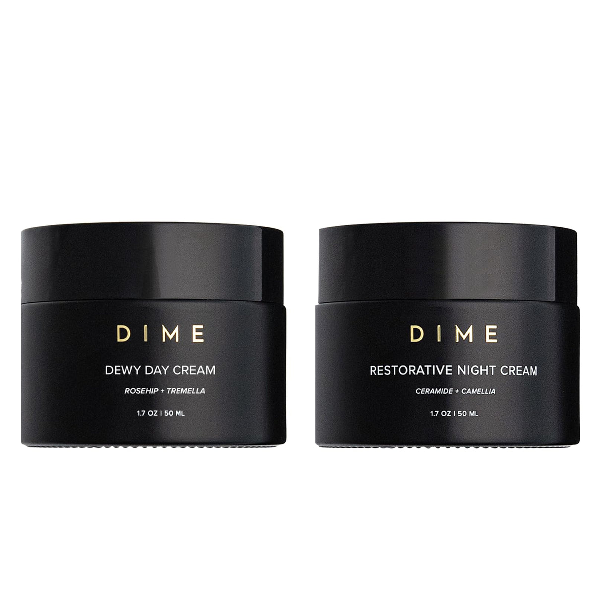 DIME Beauty Moisture Set—Dewy Day Cream bottle offers lightweight daytime hydration.