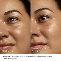 DIME Beauty nourishing ingredients squalane shown with a drop highlighting lash protection.