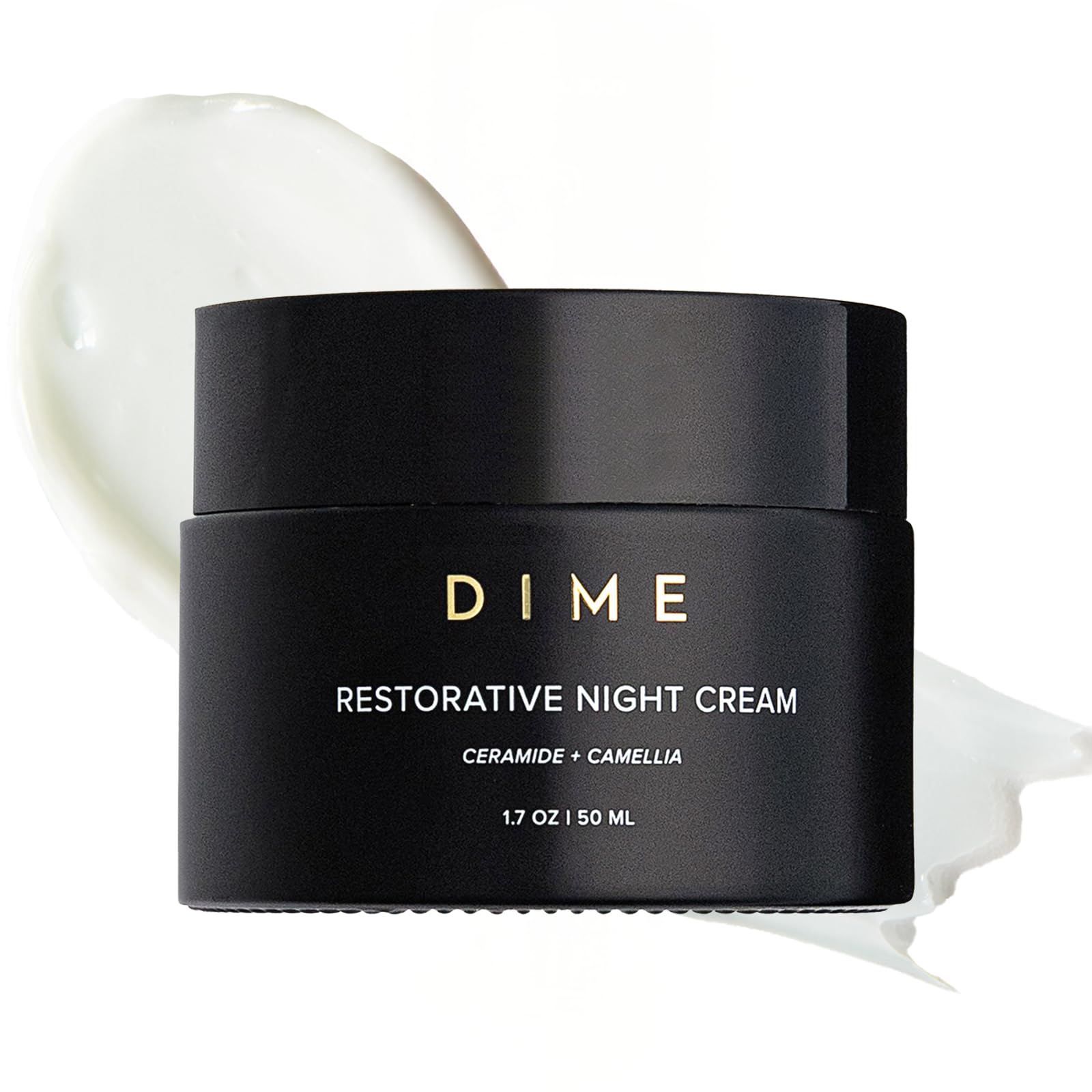 DIME Beauty Restorative Night Cream bottle ready for overnight hydration