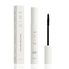 DIME Beauty wand close-up reveals a tapered brush for precise lash building.