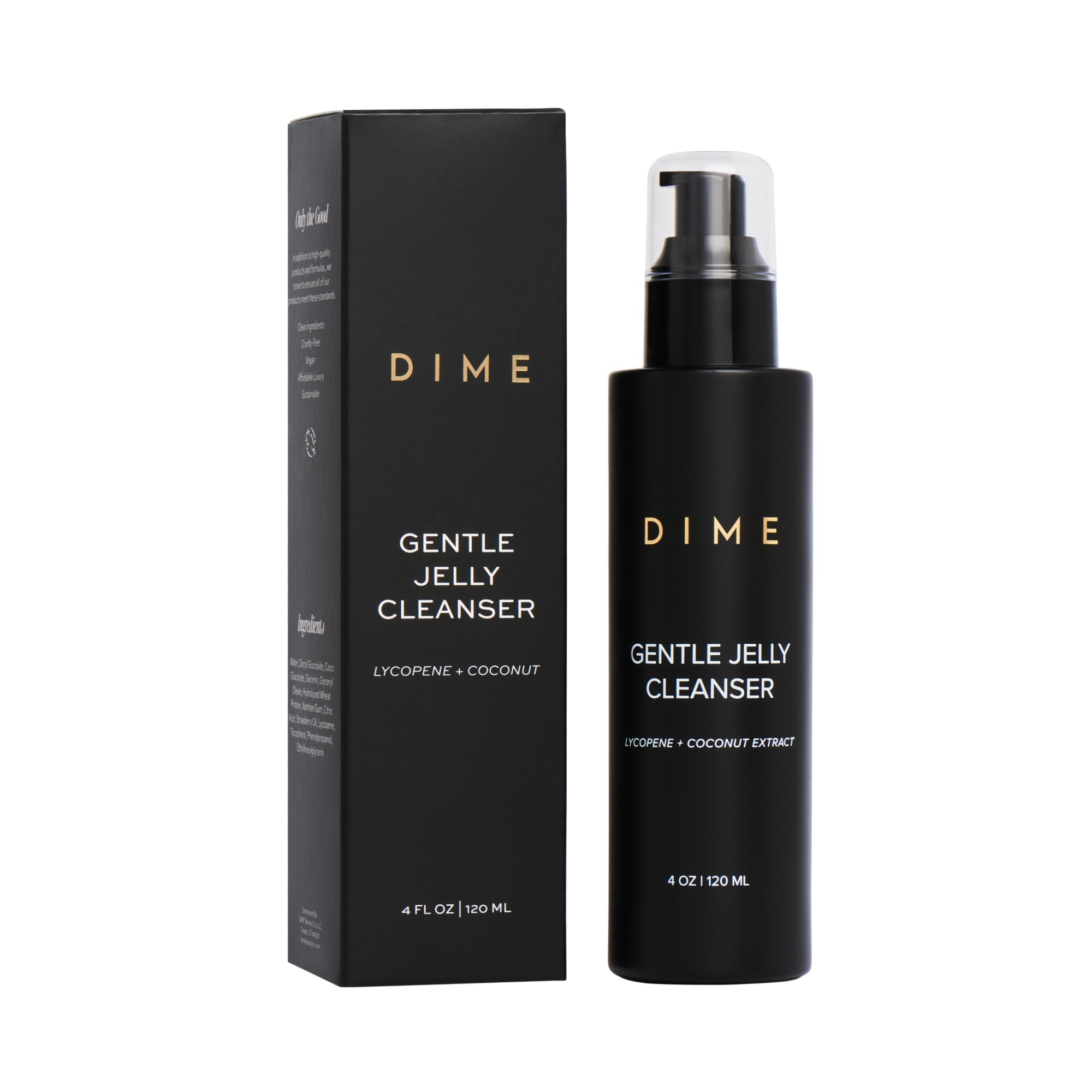 DIME Gentle Jelly Cleanser bottle with pump for easy makeup removal