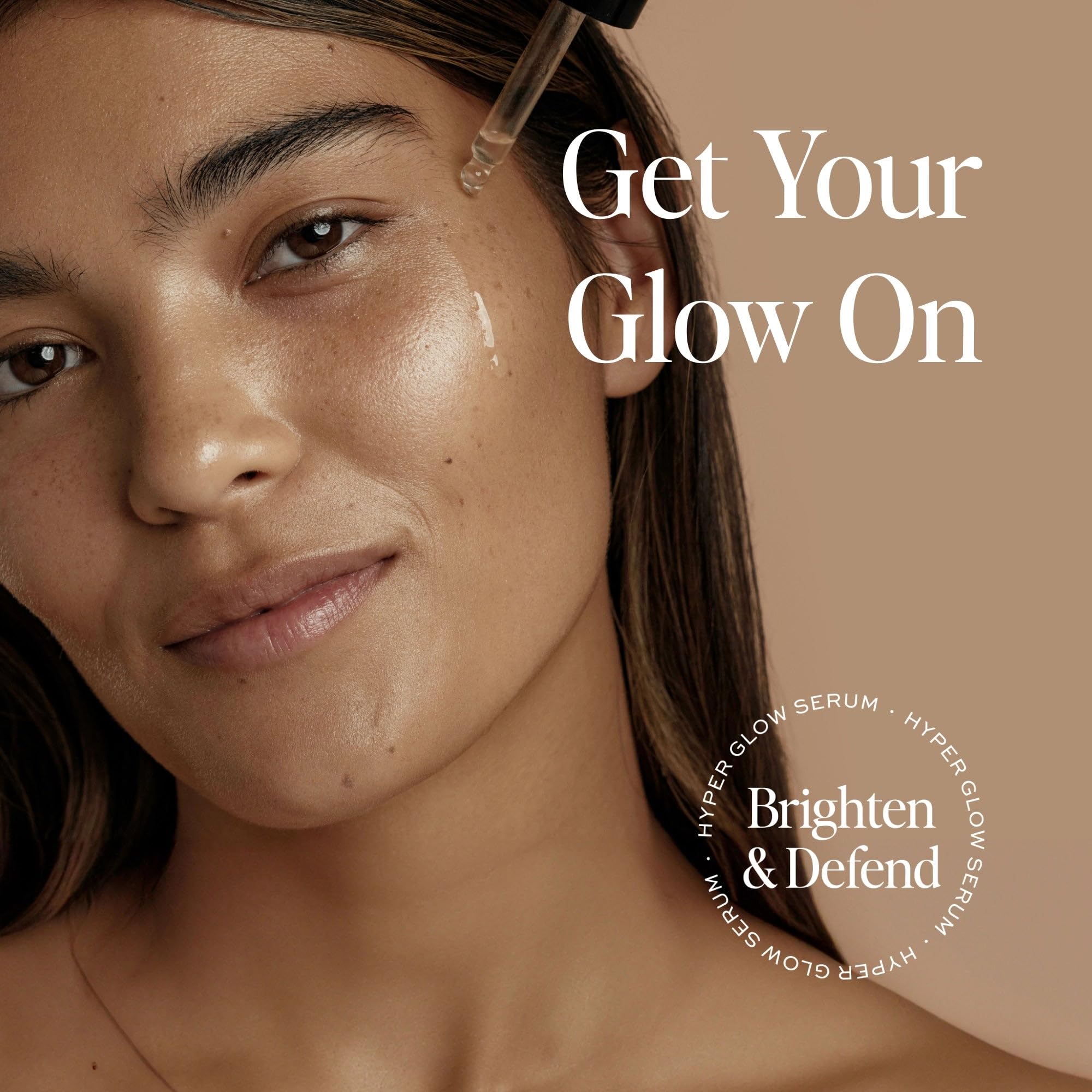 DIME Hyper Glow Serum hyaluronic acid drop closeup indicating hydration and plumpness