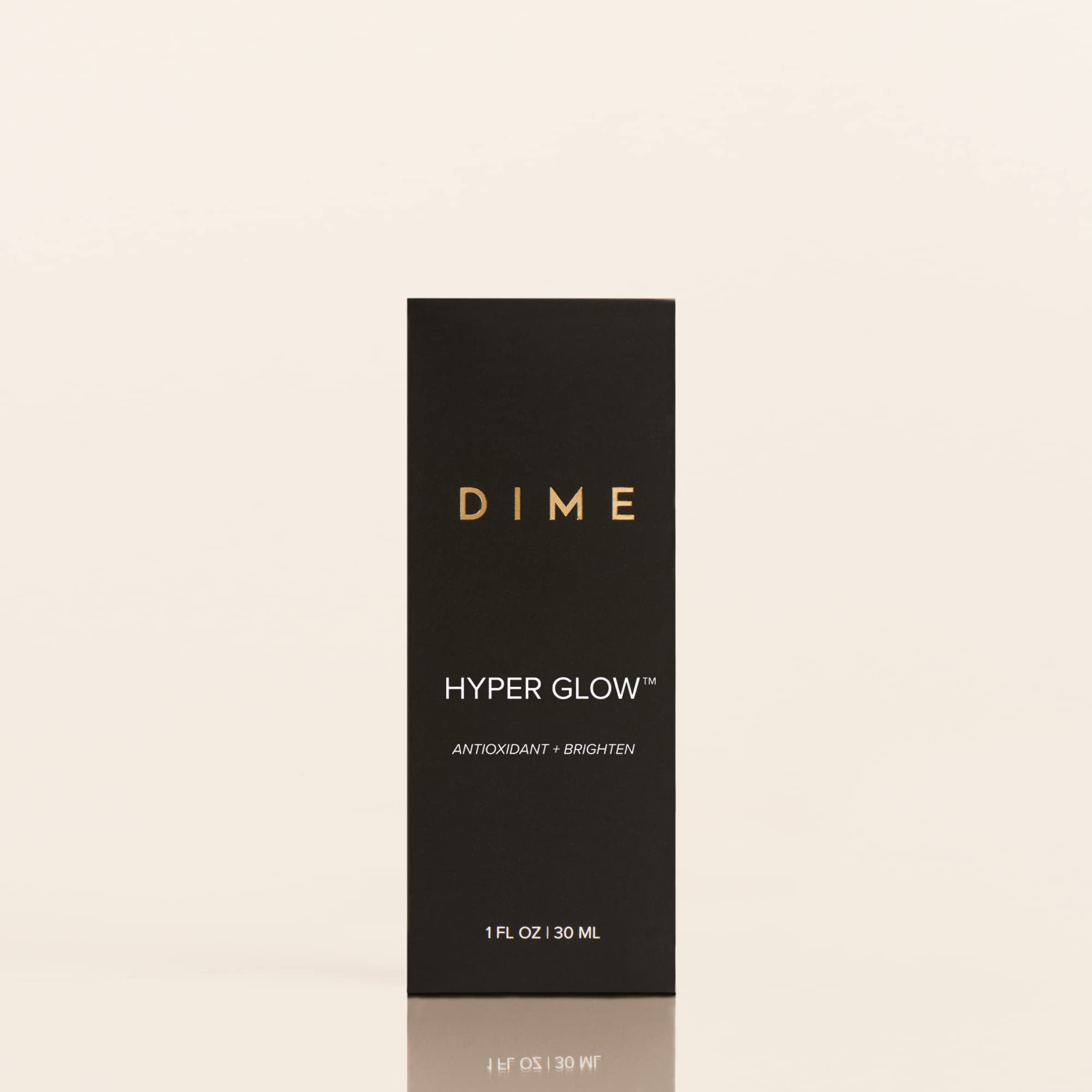 DIME Hyper Glow Serum sustainable packaging concept closeup