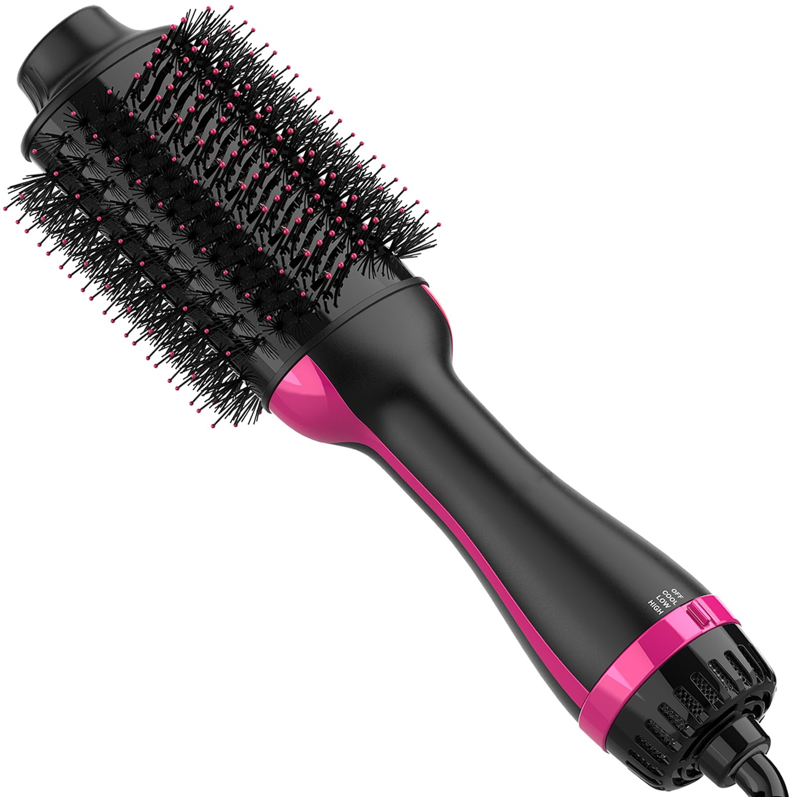 Dimecano Hair Dryer Brush showcases an oval shape for smoothing and volume.
