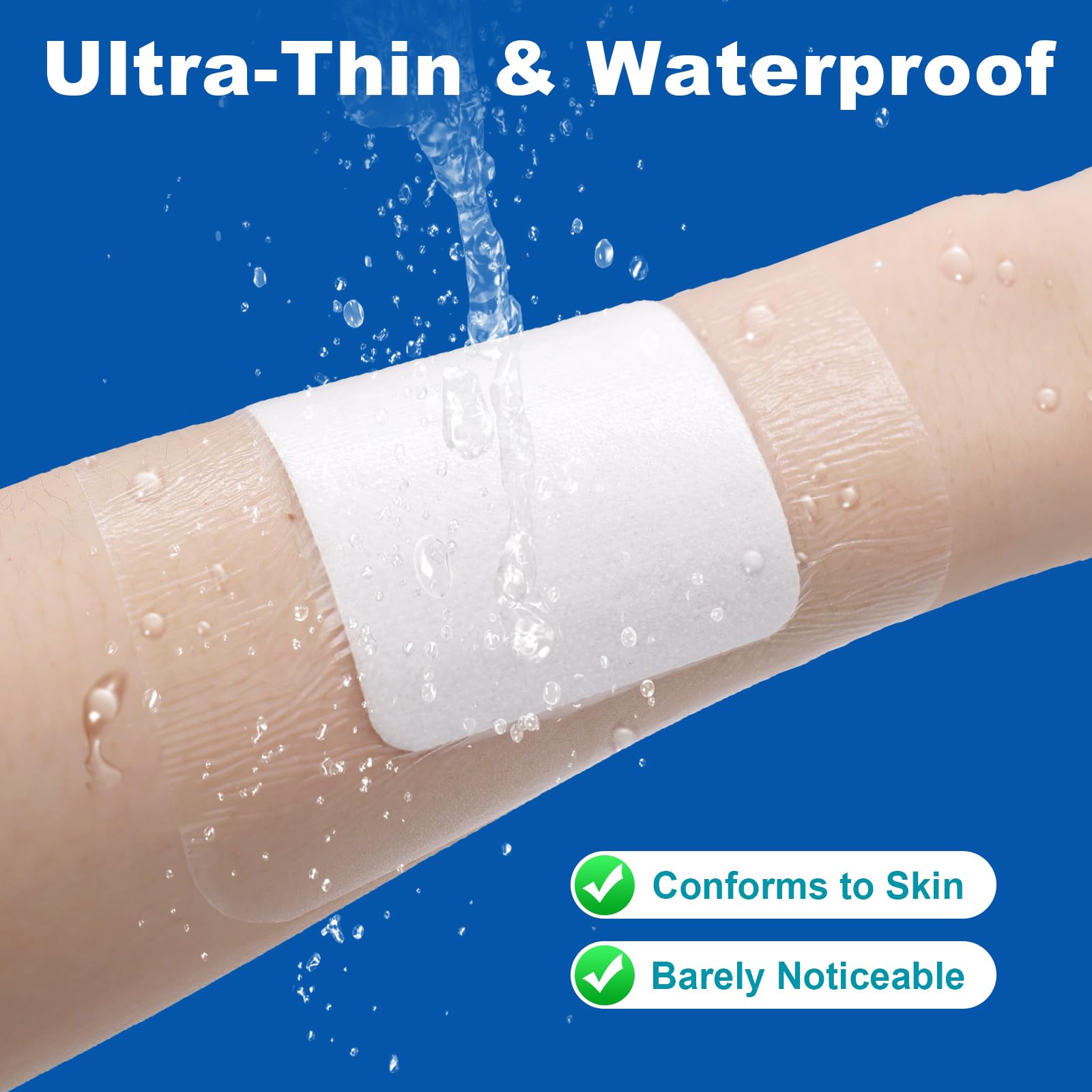Dimora breathable film allows airflow while protecting the wound area.