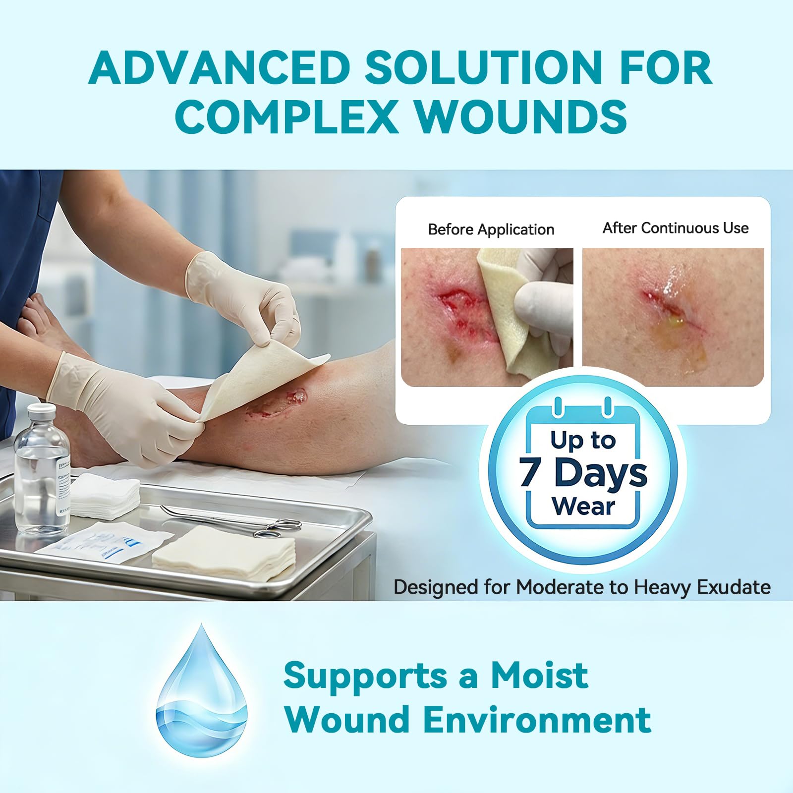 Dimora wound dressing maintains a moist environment on the wound