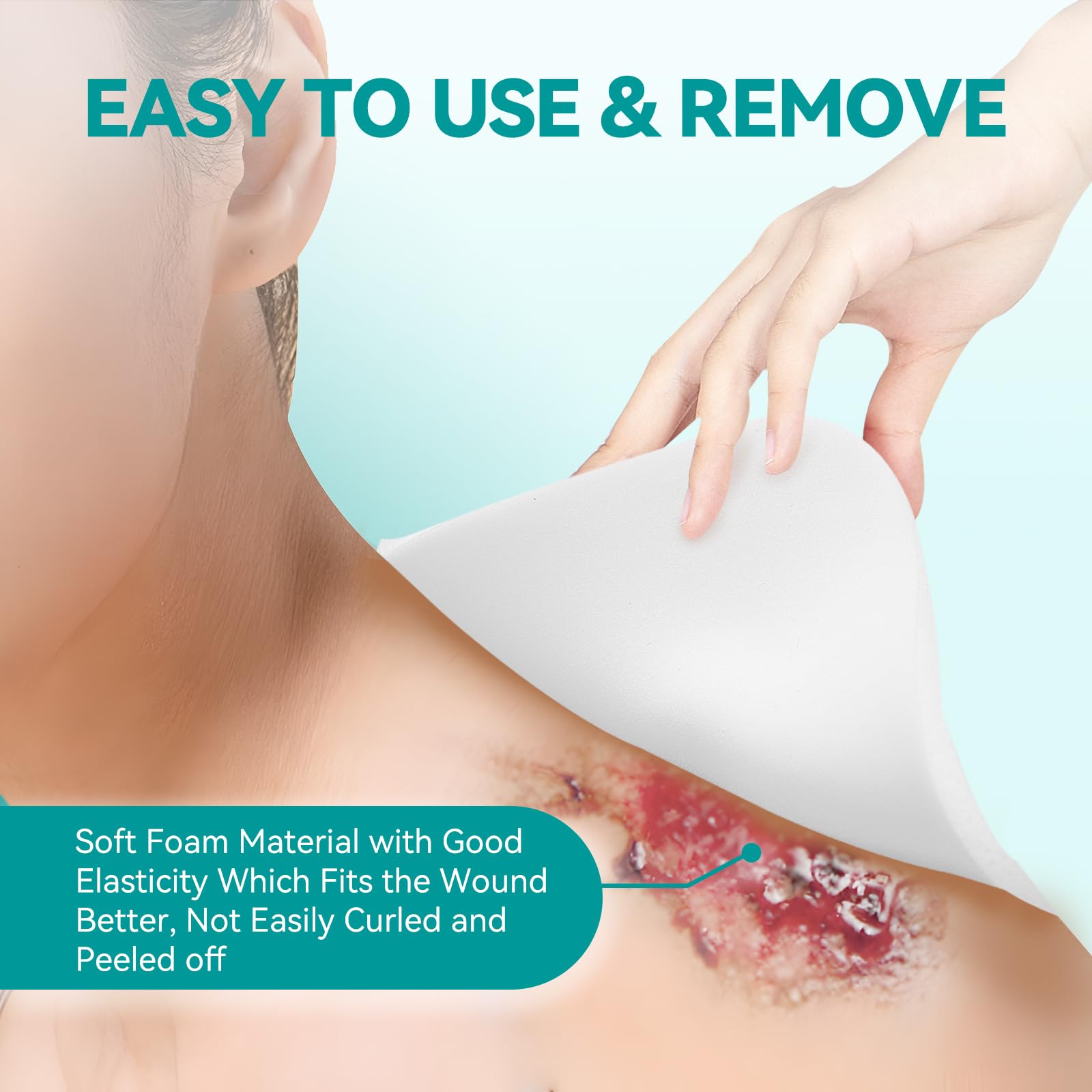 Dimora dressing with soft silicone layer enables secure adhesion without sticking.