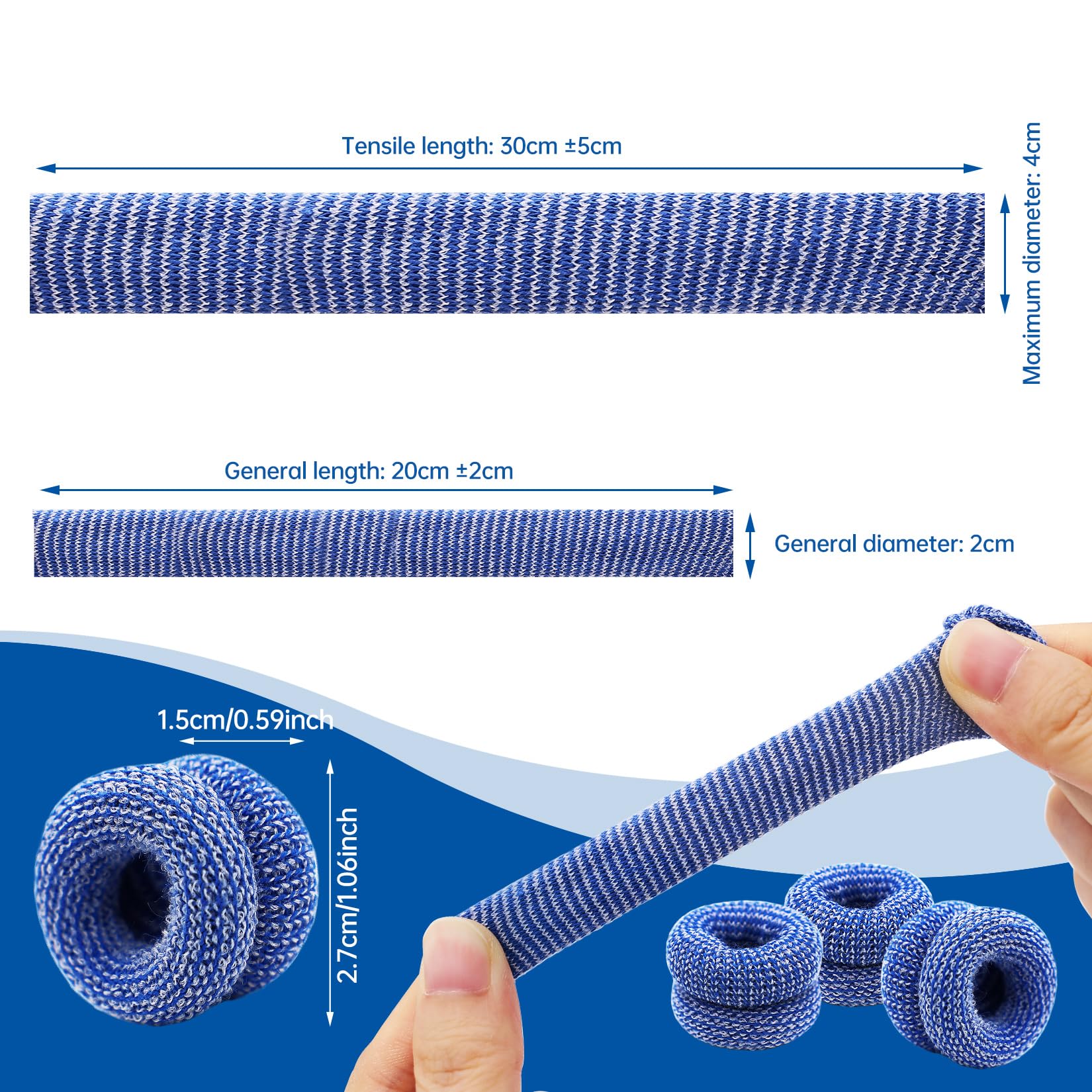 Dimora finger guards gardening and construction protection blue.