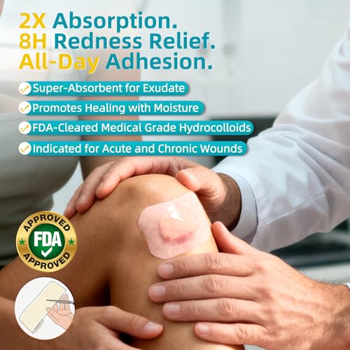Dimora hydrocolloid bandage coverage provides flexible, skin-friendly protection.