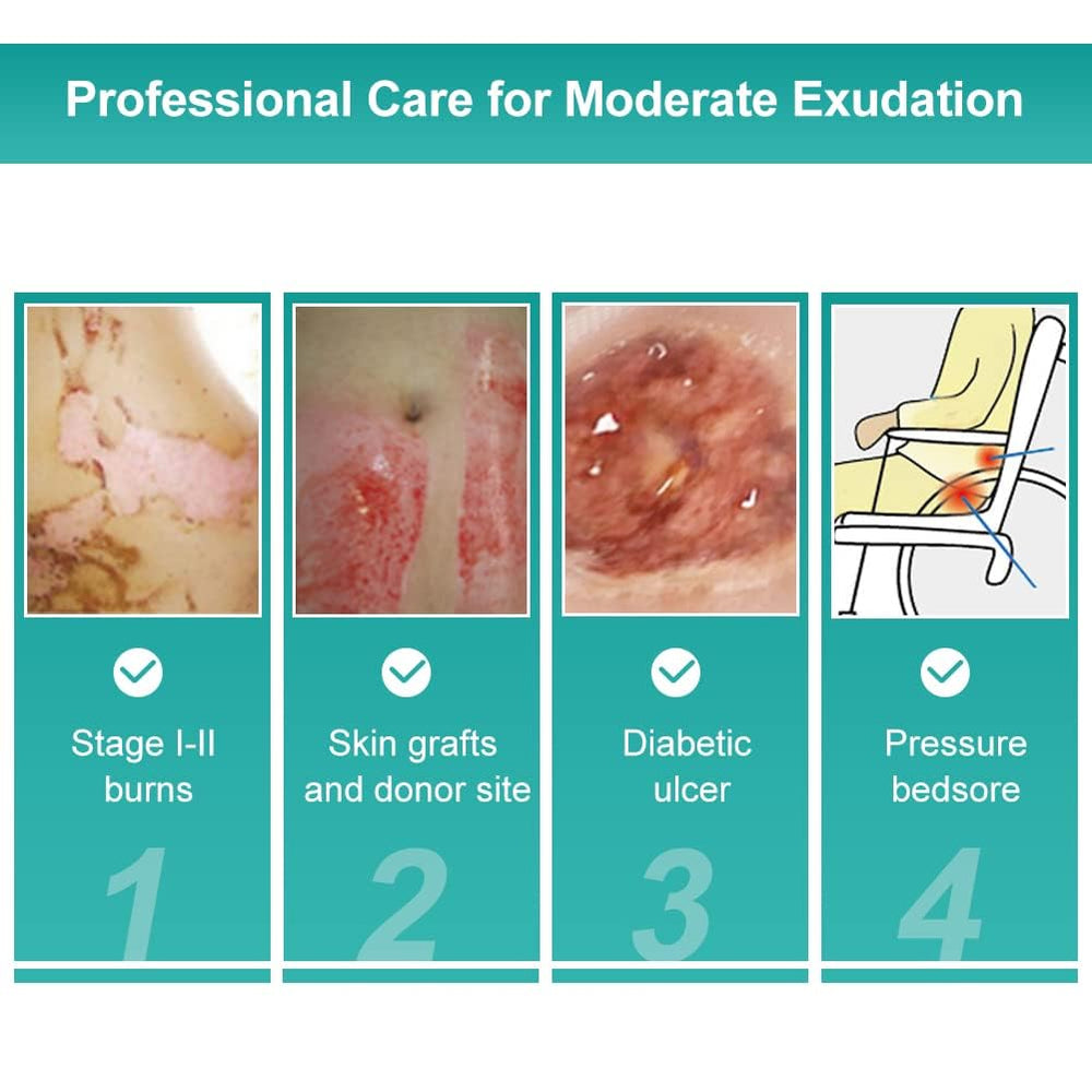 Dimora hydrocolloid dressing 4x4 bedsore patch supports gentle healing.