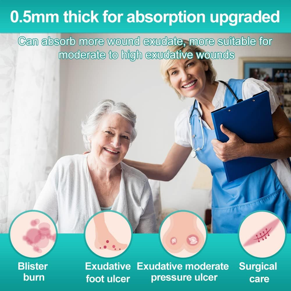 Dimora hydrocolloid dressing 4x4 provides waterproof protection for wounds.