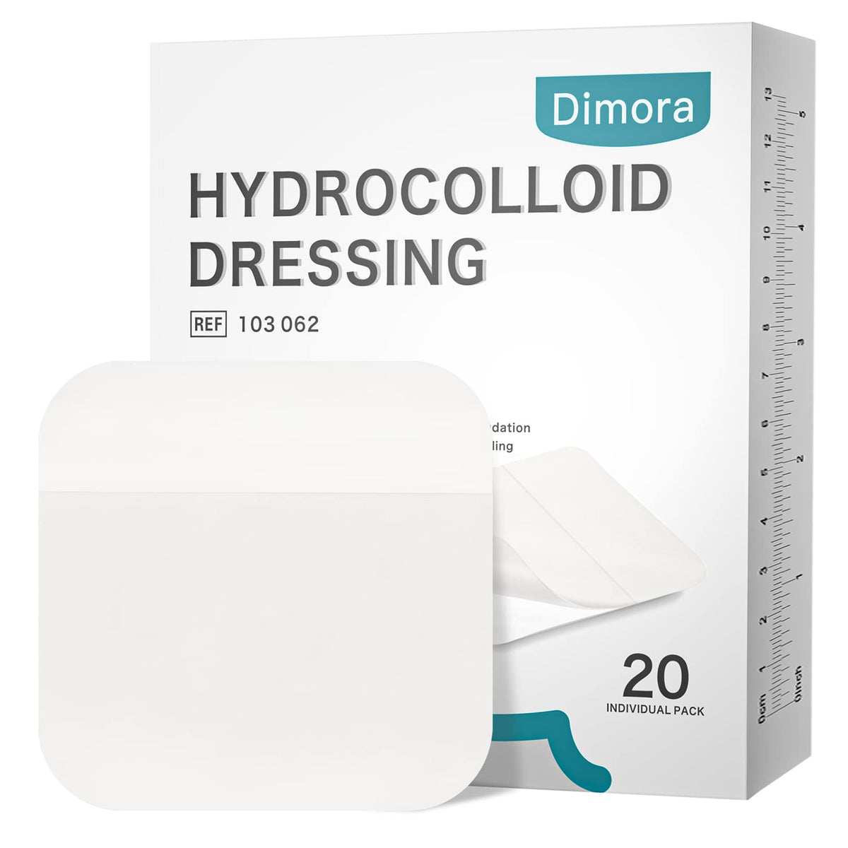 Dimora hydrocolloid wound dressing 20-pack ready for moist healing protection