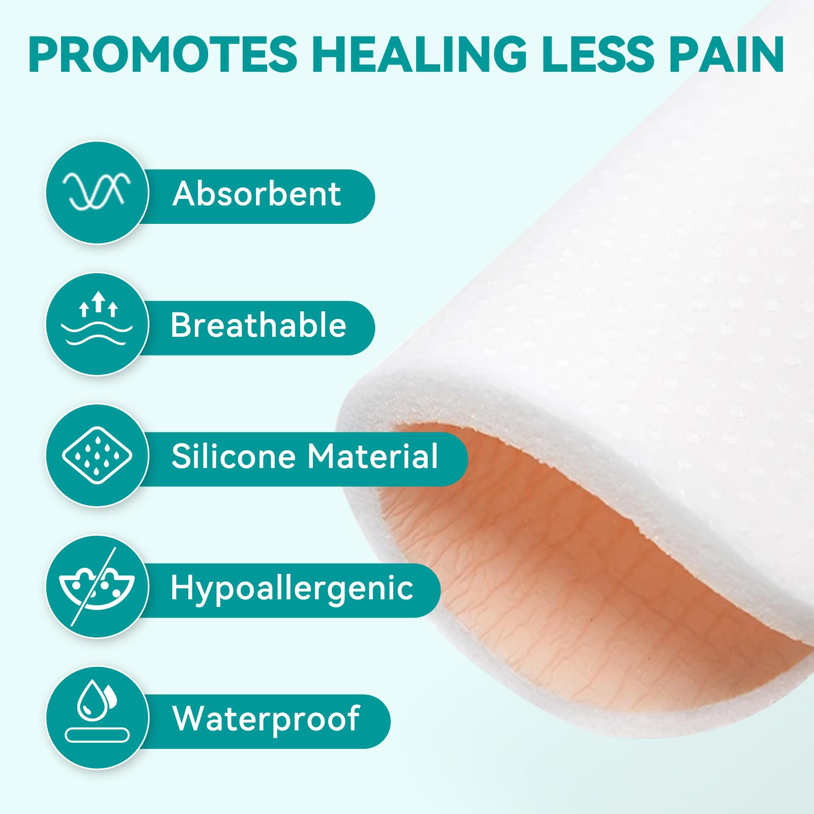 Dimora hypoallergenic silicone dressing is gentle on sensitive skin.