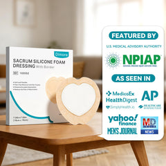 Dimora silicone border dressing minimizes pain during dressing changes on fragile skin.