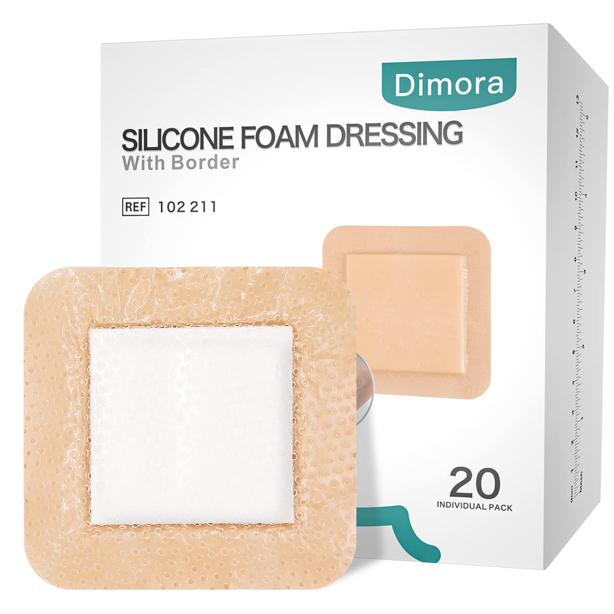Dimora border 4x4 packaging for easy wound care selection