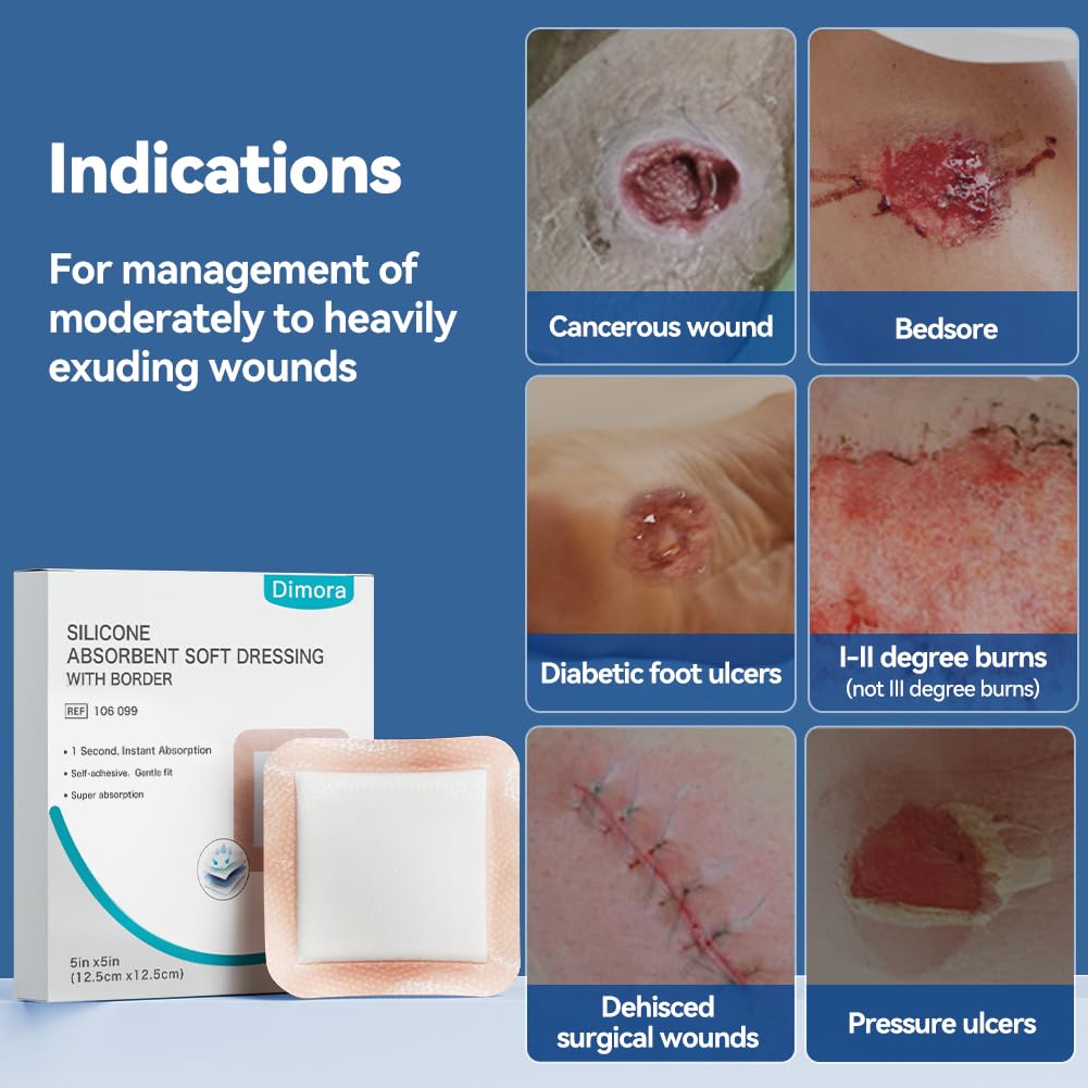 Dimora dressing designed for moderate to heavy exudate use